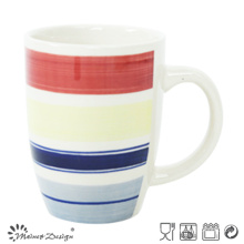 Caneca de cerâmica 13oz com design de cores pintadas à mão